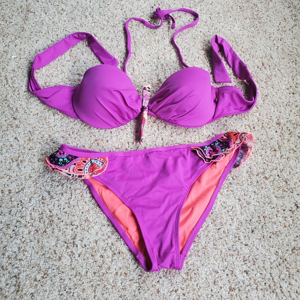 Sexy Bikini set Fuchsia Purple color size M